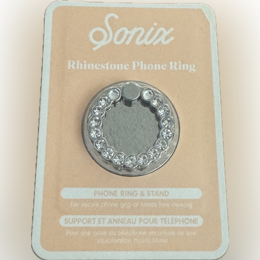 Sonix Silver Rhinestone Phone Ring